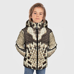 Куртка зимняя для мальчика Кожа питона, цвет: 3D-черный — фото 2
