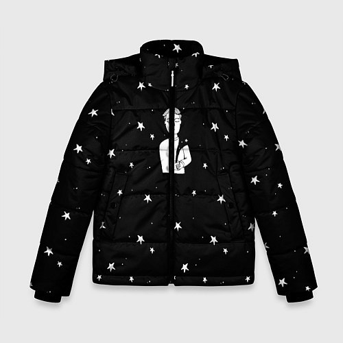 Зимняя куртка для мальчика Чай Космос / 3D-Черный – фото 1