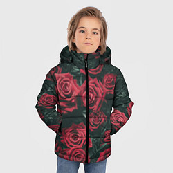 Куртка зимняя для мальчика Бархатные розы, цвет: 3D-черный — фото 2