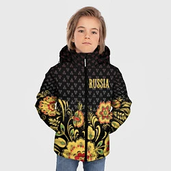 Куртка зимняя для мальчика Russia: black edition, цвет: 3D-черный — фото 2