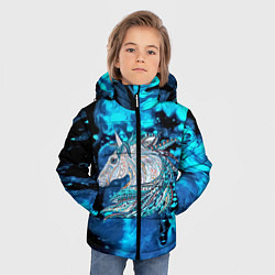 Куртка зимняя для мальчика Сказочная лошадь, цвет: 3D-черный — фото 2