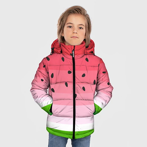 Зимняя куртка для мальчика Арбузик / 3D-Светло-серый – фото 3