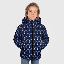 Куртка зимняя для мальчика Морские якоря, цвет: 3D-черный — фото 2