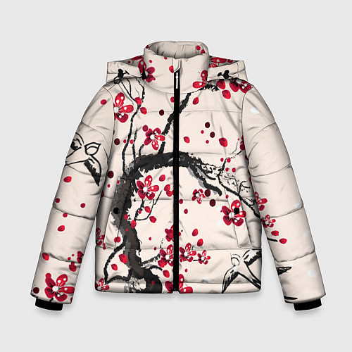 Зимняя куртка для мальчика Сакура / 3D-Черный – фото 1