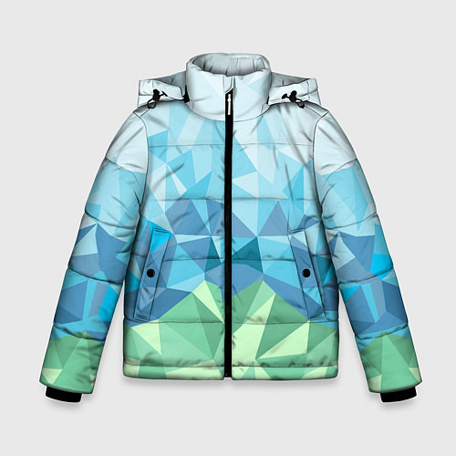 Зимняя куртка для мальчика URAL polygonal / 3D-Черный – фото 1