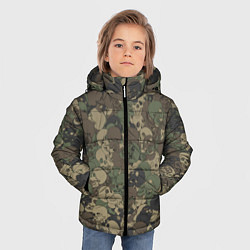 Куртка зимняя для мальчика Камуфляж с черепами, цвет: 3D-черный — фото 2