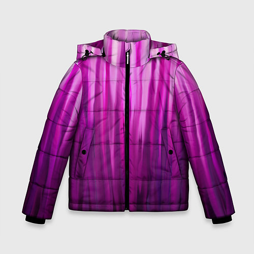 Зимняя куртка для мальчика Фиолетово-черные краски / 3D-Черный – фото 1