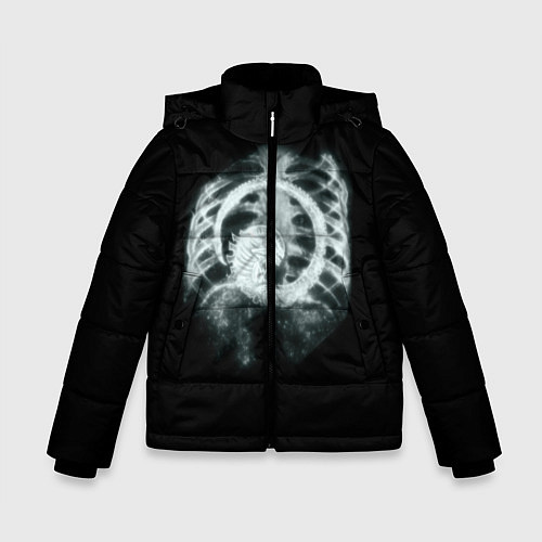 Зимняя куртка для мальчика Чужой в желудке / 3D-Черный – фото 1