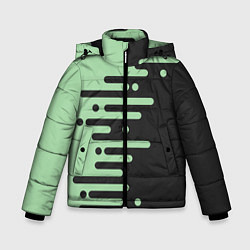 Куртка зимняя для мальчика Геометрический Инь Янь, цвет: 3D-черный