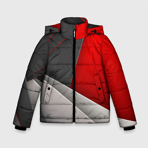 Зимняя куртка для мальчика Lines / 3D-Черный – фото 1