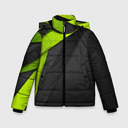 Куртка зимняя для мальчика Спортивная геометрия 6, цвет: 3D-светло-серый