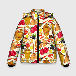Куртка зимняя для мальчика Народная кухня, цвет: 3D-черный