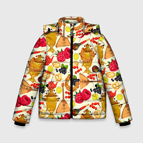 Зимняя куртка для мальчика Народная кухня / 3D-Черный – фото 1