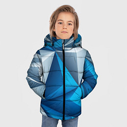 Куртка зимняя для мальчика Ледяная Абстракция, цвет: 3D-черный — фото 2