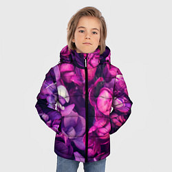 Куртка зимняя для мальчика Тюльпановый сад, цвет: 3D-черный — фото 2