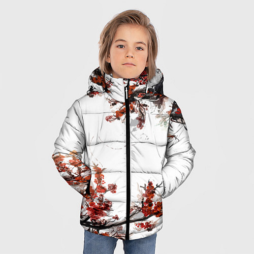 Зимняя куртка для мальчика САКУРА / 3D-Светло-серый – фото 3