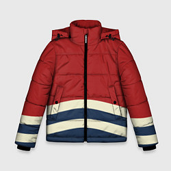 Куртка зимняя для мальчика Волны в море, цвет: 3D-черный