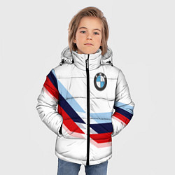 Куртка зимняя для мальчика BMW БМВ WHITE, цвет: 3D-светло-серый — фото 2