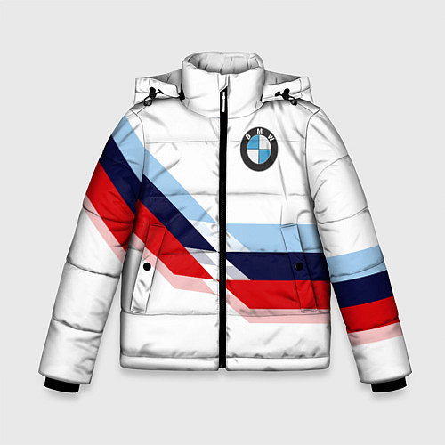 Зимняя куртка для мальчика BMW БМВ WHITE / 3D-Красный – фото 1