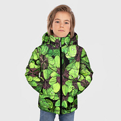 Куртка зимняя для мальчика Лепестки, цвет: 3D-черный — фото 2