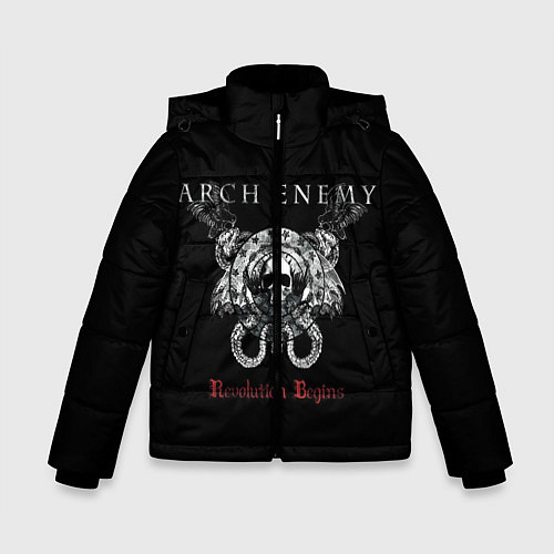 Зимняя куртка для мальчика Arch Enemy: Revolution Begins / 3D-Черный – фото 1