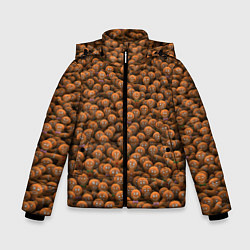 Куртка зимняя для мальчика Имбирные печеньки, цвет: 3D-черный