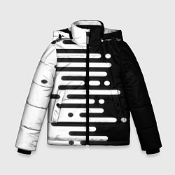 Куртка зимняя для мальчика Необычная геометрия!, цвет: 3D-черный