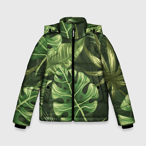 Зимняя куртка для мальчика Доисторический лес / 3D-Черный – фото 1