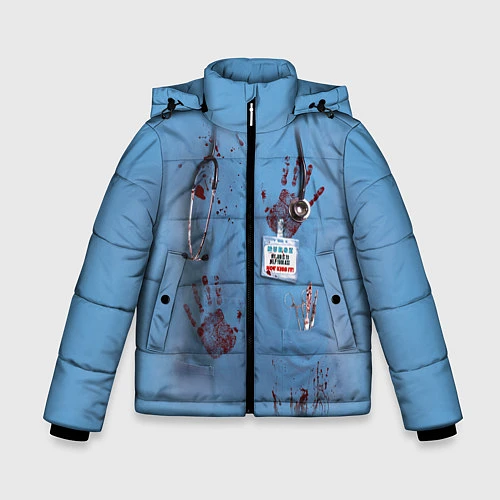 Зимняя куртка для мальчика Костюм врача кровь / 3D-Черный – фото 1