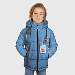Куртка зимняя для мальчика Костюм врача, цвет: 3D-черный — фото 2
