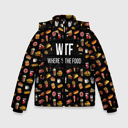 Куртка зимняя для мальчика WTF Food, цвет: 3D-красный