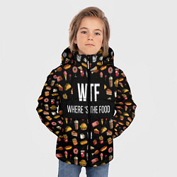 Куртка зимняя для мальчика WTF Food, цвет: 3D-черный — фото 2