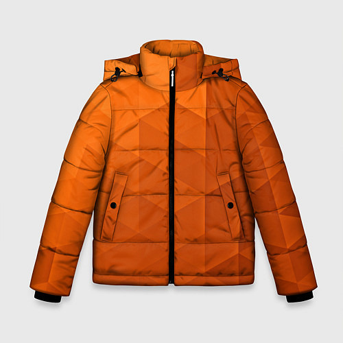 Зимняя куртка для мальчика Orange abstraction / 3D-Черный – фото 1