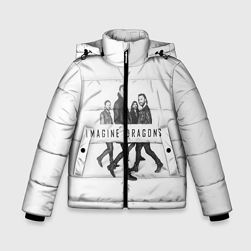 Зимняя куртка для мальчика Imagine Dragons: White / 3D-Черный – фото 1