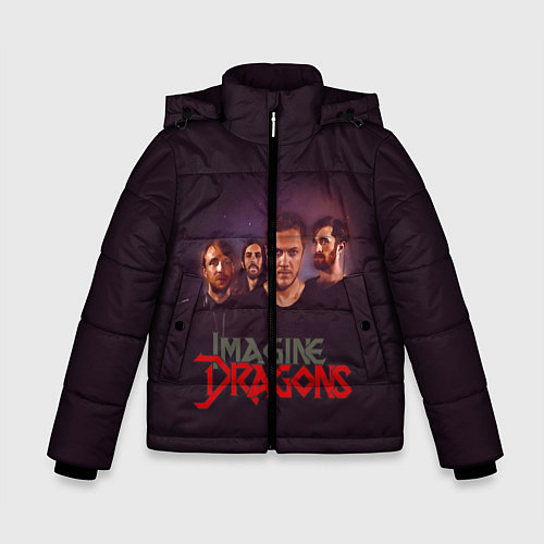 Зимняя куртка для мальчика Группа Imagine Dragons / 3D-Черный – фото 1