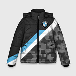 Куртка зимняя для мальчика BMW: Pixel Military, цвет: 3D-красный
