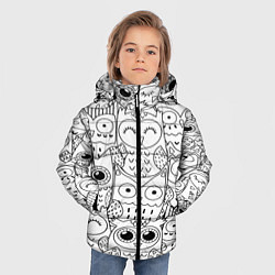 Куртка зимняя для мальчика Совушки: узор, цвет: 3D-красный — фото 2