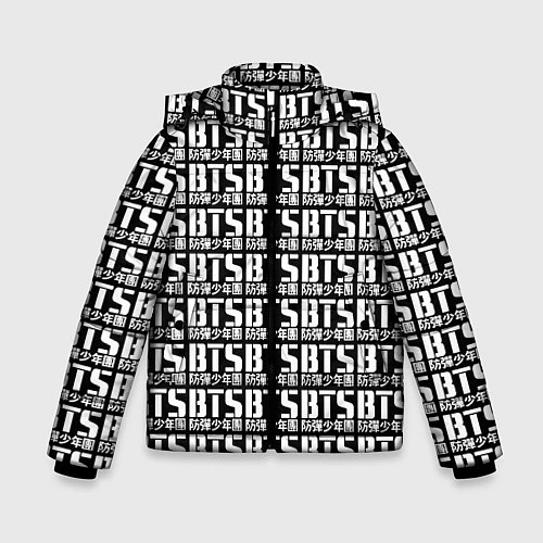Зимняя куртка для мальчика BTS K-pop pattern / 3D-Черный – фото 1