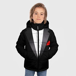 Куртка зимняя для мальчика Смокинг мистера, цвет: 3D-черный — фото 2