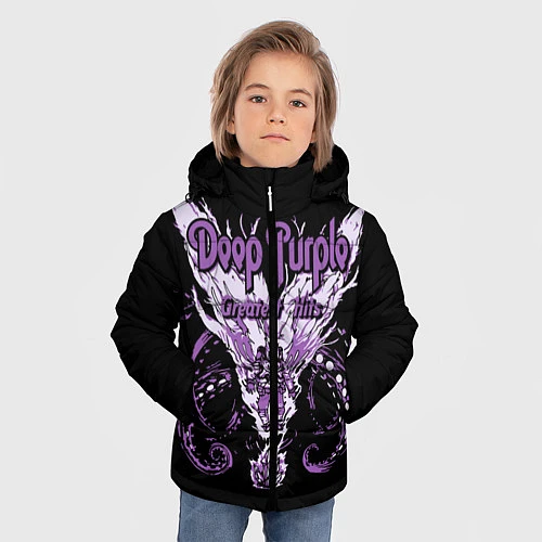 Зимняя куртка для мальчика Deep Purple: Greatest Hits / 3D-Красный – фото 3