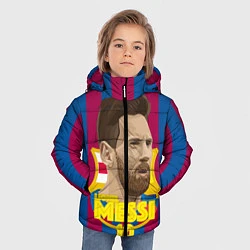 Куртка зимняя для мальчика FCB Lionel Messi, цвет: 3D-светло-серый — фото 2
