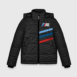 Куртка зимняя для мальчика BMW: M Tricolor Sport, цвет: 3D-черный