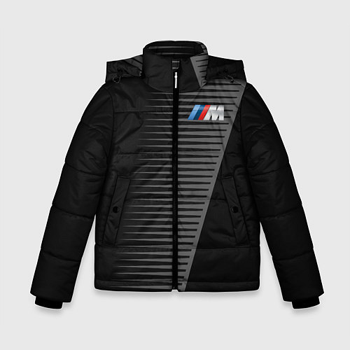Зимняя куртка для мальчика BMW: Grey Colors Lines / 3D-Черный – фото 1