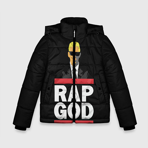 Зимняя куртка для мальчика Rap God Eminem / 3D-Черный – фото 1