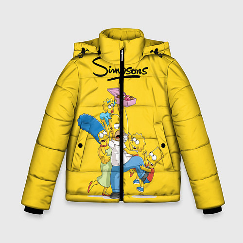 Зимняя куртка для мальчика Simpsons Family / 3D-Черный – фото 1