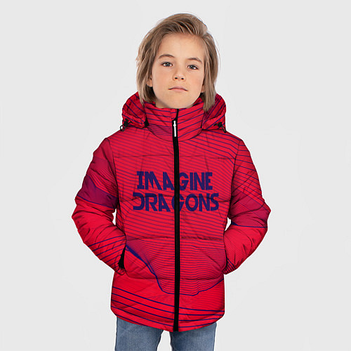 Зимняя куртка для мальчика Imagine Dragons: Violet Stereo / 3D-Красный – фото 3