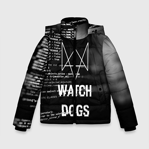Зимняя куртка для мальчика Watch Dogs: Hacker / 3D-Черный – фото 1