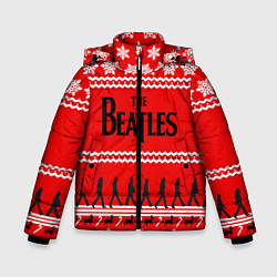 Куртка зимняя для мальчика The Beatles: New Year, цвет: 3D-черный