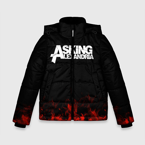 Зимняя куртка для мальчика Asking Alexandria: Flame / 3D-Красный – фото 1
