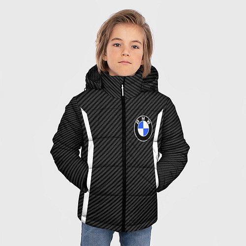 Зимняя куртка для мальчика BMW CARBON БМВ КАРБОН / 3D-Красный – фото 3
